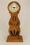Стар Немски Часовник MERCEDES Дървена Пирографирана Основа, снимка 2