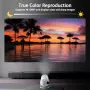 Нов HD мини проектор 1080P 4K WiFi Bluetooth 260 ANSI 200" въртяща стойка, снимка 4