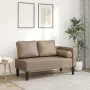 vidaXL Кушетка с възглавници, капучино, изкуствена кожа, снимка 2
