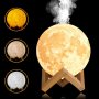 Овлажтнител -Атрактивна  лампа в реалистична 3Д форма на луната, снимка 7