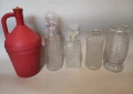 Стъклени гарафи, ваза и дамаджана, снимка 1