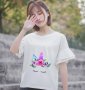 Unicorn Еднорог затворени очи щампа термо апликация картинка за дреха блуза, снимка 4