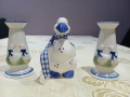порцеланов прекрасен сет свещници с фигура на пате , снимка 4