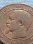 Рядка монета 10 сантима 1855г. Франция Наполеон трети за КОЛЕКЦИЯ 30434, снимка 6