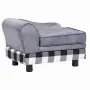 vidaXL Кучешки диван, сив, 57x34x36 см, плюш, снимка 1