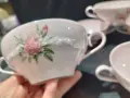 Стар немски порцелан розов фин порцелан купички , снимка 11