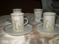 Стар Български порцелан комплект от 4 чаши за кафе, снимка 2