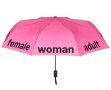 Автоматичен чадър за дъжд във цвят фуксия с черни букви 30 см, снимка 2