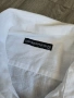 Жестока мъжка бяла ленена риза EMPORIO ARMANI., снимка 2