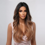 Омбре перука на път черна светло кафява, снимка 6
