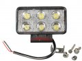 LED халоген работна лампа диодна светлина 12V 24V мощност 18W подходящ за: джип, кола, камион, лодка, снимка 2