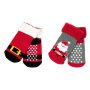 2 чифта Бебешки коледни чорапи, Дядо Коледа и коланче, снимка 1 - Бебешки чорапи - 42779271