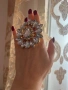 Красив масивен пръстен с кристали, снимка 1