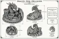 Ръчно рисуван 3D принтиран органайзер за бюро с дракон и средновековен замък, снимка 6