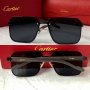Cartier висок клас мъжки слънчеви очила с дървени дръжки, снимка 1
