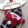 598 Коледна украса за врата с дървен надпис Merry Christmas 30см, снимка 1
