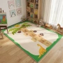 Детски килим за игра 120х160см - Тъмнозелен килим, противоплъзгащ и миещ се, снимка 2