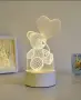 Холограмна 3D LED нощна лампа, 4W, 220V , снимка 5