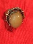ПОСРЕБРЕН БРОНЗОВ СТАР ВИНТИДЖ ПРЪСТЕН с НАТУРАЛЕН ОПУШЕН КВАРЦ АРТ-ДЕКО ПЕРИОД 20269, снимка 2