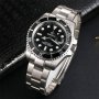 Часовник в стил Rolex Submariner сребристо и черно Silver Black, снимка 2
