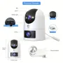 5G двойна PTZ Wi Fi камера, Dual Lens, 2,4 & 5 GHz, 6 Mpx, Full HD, SD слот, 360°, нощно виждане, снимка 3