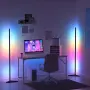 Нова LED ъглова подова лампа (140 см), RGBIC, с управление чрез приложение и дистанционно, снимка 3