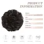 Еластичен кок Messy Bun с вълни/къдрици 38 г, тъмен кафяв, снимка 4