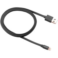 Кабел Lightning към USB CANYON CNS-MFIC2DG за iPhone 1m Тъмносив Плосък Lightning to USB, снимка 2 - USB кабели - 30365961