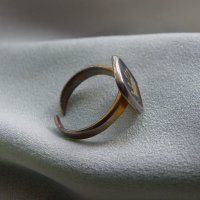 Стар сребърен пръстен "Корона на кралица", злато,позлата, снимка 3 - Пръстени - 39240415