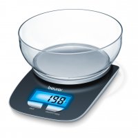 Везна, Beurer KS 25 kitchen scale; Bowl with 1.2 litre capacity;3 kg / 1 g, снимка 1 - Електронни везни - 38423709
