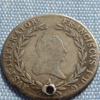 Сребърна монета 20 кройцера 1819г. Франц първи Виена Австрия 26759, снимка 6 - Нумизматика и бонистика - 42888359