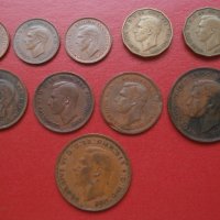 Лот стари не повтарящи се монети Великобритания Джордж VI, снимка 9 - Нумизматика и бонистика - 42373921
