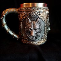 Чаши и халби в метъл / готик стил с черепи, дракони или вълци, снимка 3 - Чаши - 44313796