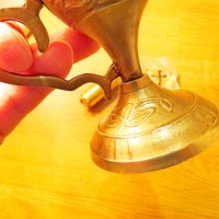 Старинно бронзово кадило, кандило тамянник 16 см, 1935 г, Царство България - за колекционери и цени, снимка 4 - Антикварни и старинни предмети - 39506955