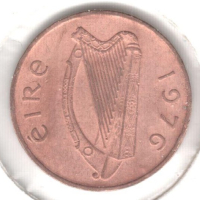 Ireland-1 Penny-1976-KM# 20-non magnetic, снимка 2 - Нумизматика и бонистика - 44788824