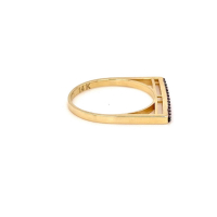 Златен дамски пръстен 1,71гр. размер:53 14кр. проба:585 модел:22003-5, снимка 2 - Пръстени - 44764489