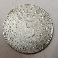 5 марки 1951г сребро, снимка 1 - Нумизматика и бонистика - 29490641