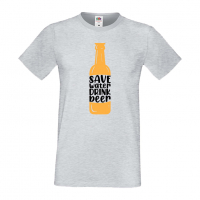 Мъжка тениска Save Water Drink Beer 3,Бира,Бирфест,Beerfest,Подарък,Изненада,Рожден Ден, снимка 4 - Тениски - 36387431