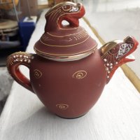 Сатцума Satsuma малък чайник Япония порцелан печат, снимка 2 - Антикварни и старинни предмети - 44481195