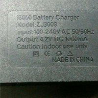 Оригинално зарядно устройство за батерии DOTENT ZJ3009 18650 4.2V DC 1000mA , снимка 2 - Оригинални зарядни - 31078780