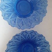 НОВИ 2 броя Сини ФРУКТИЕРИ от кобалтово стъкло , снимка 1 - Аксесоари за кухня - 36908071