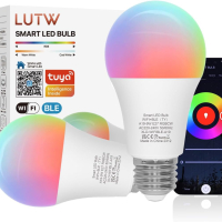 LUTW Интелигентна електрическа LED крушка, E27 с промяна на цвета,съвм. Amazon Alexa,Google Home, 9W, снимка 1 - Крушки - 44736988