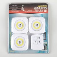 3 бр. LED лампи с дистанционно управление и таймер и димер