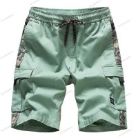 Мъжки карго къси панталони с джоб с шнур с еластична талия, 4цвята - 023, снимка 8 - Къси панталони - 40540502