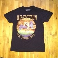 Тениска памук Led Zeppelin турне 1975г САЩ размер ХС, снимка 1 - Спортна екипировка - 36891812