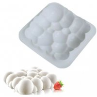 3D Голям Облак мехури балони силиконова форма молд десерт мус сладкиш, снимка 1 - Форми - 30780828