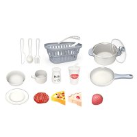 Кошница с посуда и хранителни продукти, снимка 1 - Играчки за стая - 39511638