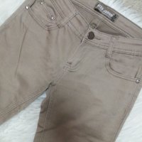 Тъмнобежови еластични дънки/панталон, снимка 2 - Дънки - 44412490