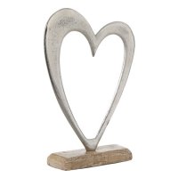 Подарък за Св.Валентин Сърце от кован метал с дървена основа, снимка 2 - Други - 39211175