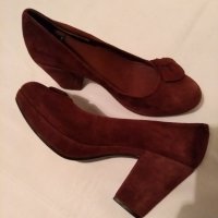 ЕСТЕСТВЕНА КОЖА на  VAGABOND цвят тъмно червен - бордо, снимка 2 - Дамски обувки на ток - 31024505